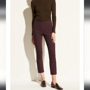 VINCE Purple Plum V691421199 Stitch Front Seam Side Zip Cropped Pants SIZE Med